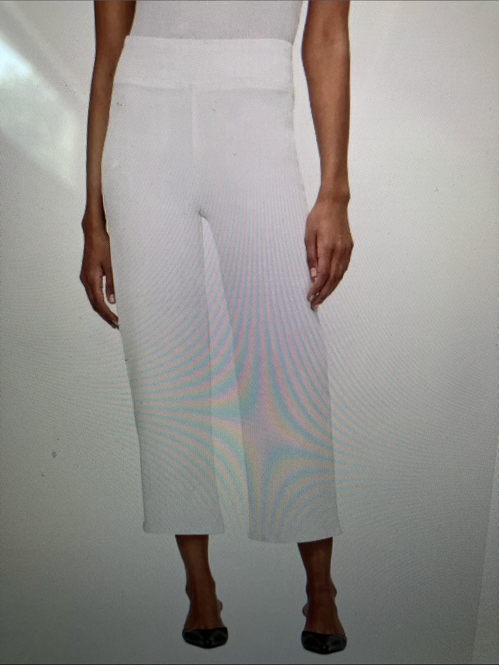 Frame White Jeans Wide Leg Pull on Stretch High Rise Denim Size 1